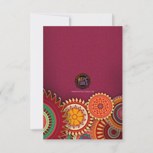 Rum Burst Creative Invitation Card Design Kaart (Achterkant)