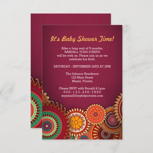 Rum Burst Creative Invitation Card Design Kaart (Voorkant / Achterkant)
