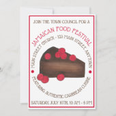 Rum Cake Jamaican Caribbean Food Festival Kaart (Voorkant)