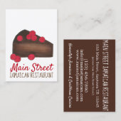 Rum Cake Jamaican Caribbean Food Restaurant Chef Visitekaartje (Voorkant / Achterkant)