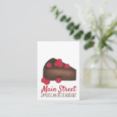 Rum Cake Jamaican Caribbean Food Restaurant Chef Visitekaartje (Staand voorkant)