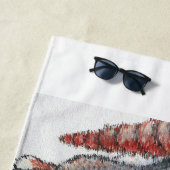 Rum Cay, Bahamas, Schelpen: Strandhanddoek Strandlaken (In situ)