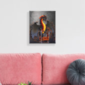 Rum Dragon 8x10 Canvas afdrukken (Insitu (Woonkamer))
