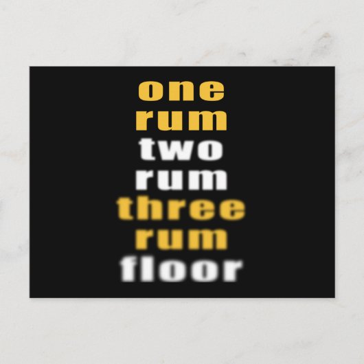 Rum drink-alcoholfeest grappig gezegde briefkaart (Voorkant)