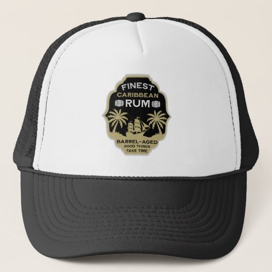 Rum Drinker Gift Trucker Pet (Voorkant)