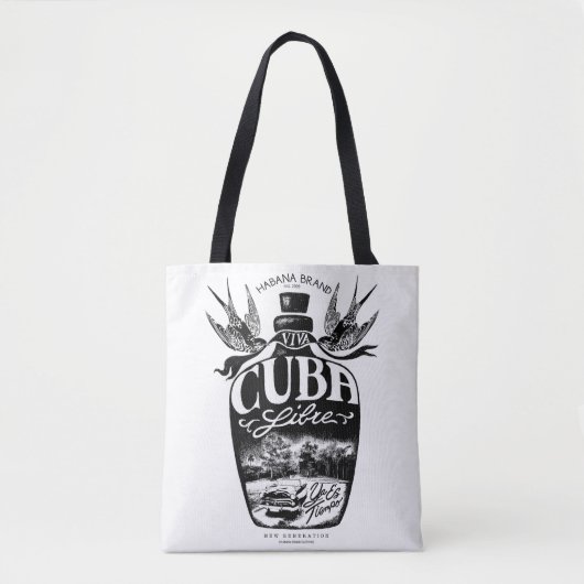 Rum flesje tote bag (Voorkant)