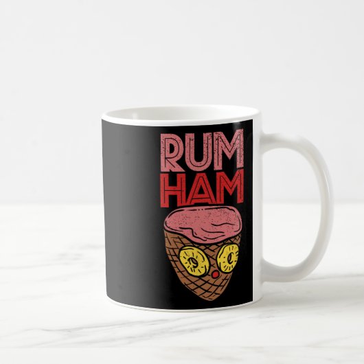 Rum Ham T-shirt I Funny Bbq S  Koffiemok (Rechts)