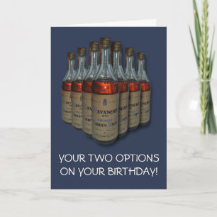 RUM LOVERS  BOOZE LIQUOR ALCOHOL BIRTHDAY KAART