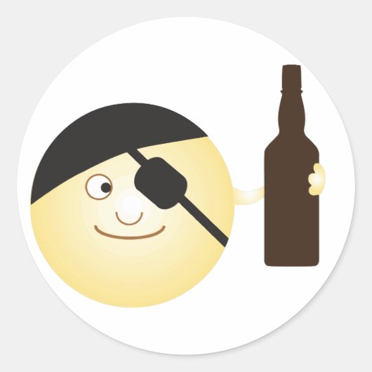 Rum Loving Pirate Emoji Stickers (Voorkant)