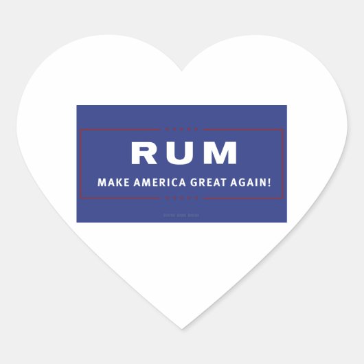 Rum maakt Amerika weer geweldig Hart Sticker (Voorkant)