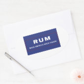 Rum maakt Amerika weer geweldig Ovale Sticker (Envelop)