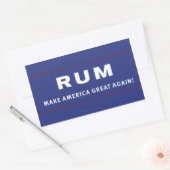 Rum maakt Amerika weer geweldig Rechthoekige Sticker (Envelop)