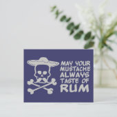Rum Mustache aangepast briefkaart kleur (Staand voorkant)
