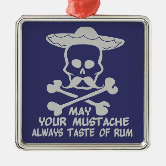 Rum Mustache aangepast ornament kleur (Voorkant)