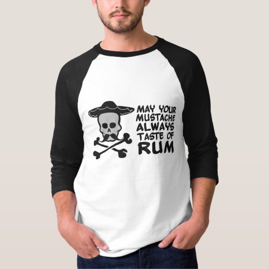 Rum Mustache aangepast shirt - kies stijl, kleur (Voorkant)