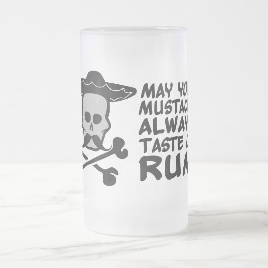 Rum Mustache mok - kies stijl, kleur (Center)
