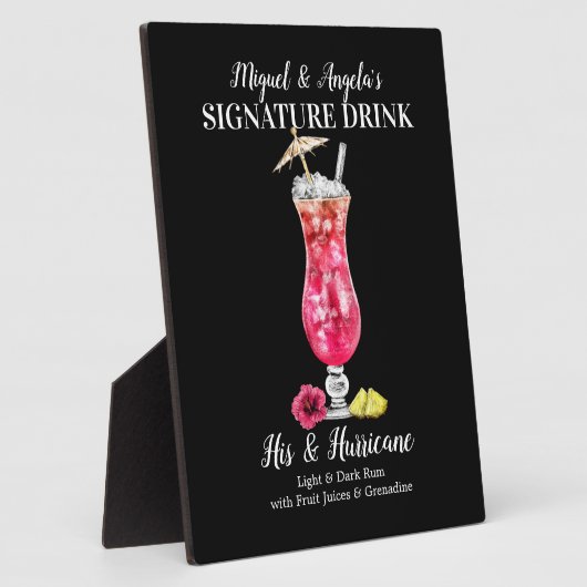 Rum oricane ・ PERSONALIZE deze Drink van de Handte Fotoplaat (Zijkant)