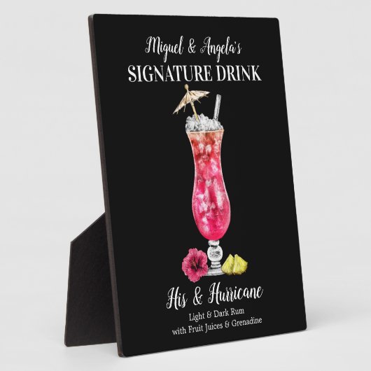 Rum oricane ・ PERSONALIZE deze Drink van de Handte Fotoplaat (Zijkant)