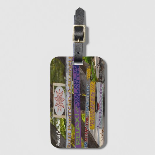 Rum Point Grand Cayman. Bagagelabel (Voorkant (verticaal))