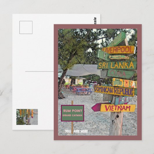 RUM POINT, GRAND CAYMAN EILANDEN BRIEFKAART (Voorkant / Achterkant)