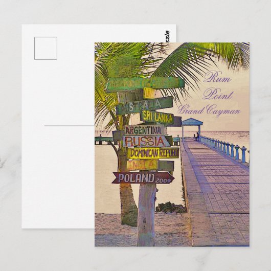 RUM POINT, GRAND CAYMAN ISLAND, VERENIGDE STATEN BRIEFKAART (Voorkant / Achterkant)