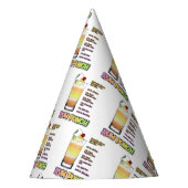 RUM PUNCH Cocktail Recipe Art Feesthoedjes (Voorkant)