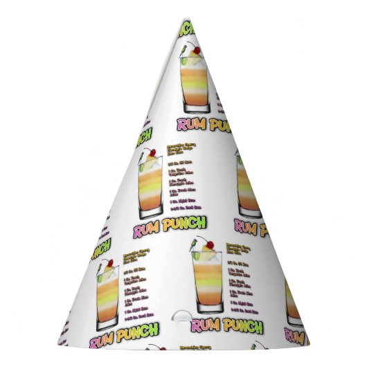 RUM PUNCH Cocktail Recipe Art Feesthoedjes (Links)