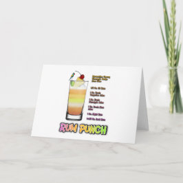 RUM PUNCH Cocktail Recipe Art Kaart