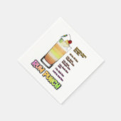 RUM PUNCH Cocktail Recipe Art Servet (Hoek)