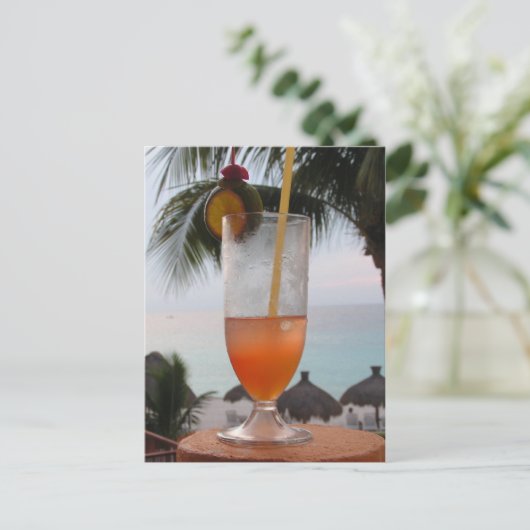 Rum Punch Drink Briefkaart (Staand voorkant)