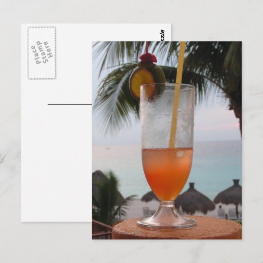 Rum Punch Drink Briefkaart (Voorkant / Achterkant)