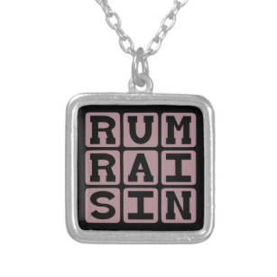 Rum Raisin, ijskiemaroma Zilver Vergulden Ketting