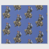 Rum Skeleton Party Pirate Wrapping Paper Cadeaupapier (Vlak)