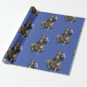 Rum Skeleton Party Pirate Wrapping Paper Cadeaupapier (Uitgerold)