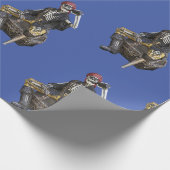 Rum Skeleton Party Pirate Wrapping Paper Cadeaupapier (Hoek)