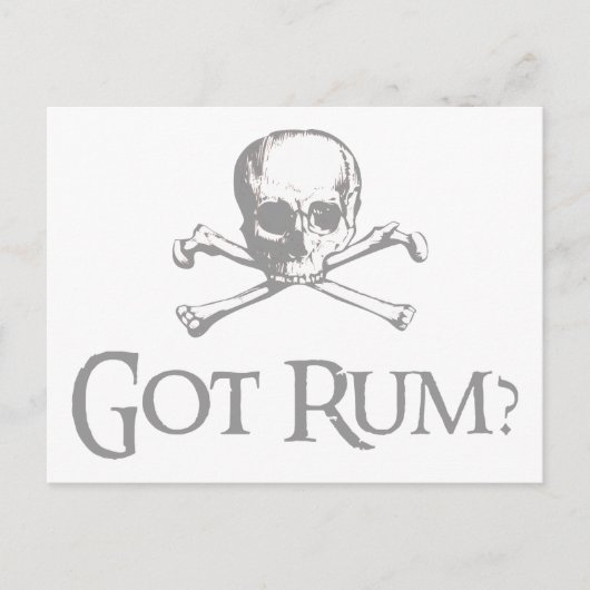 Rum Skull en Crossbones Briefkaart (Voorkant)