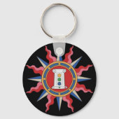 RUM Sleutelhanger met zwarte achtergrond (Voorkant)