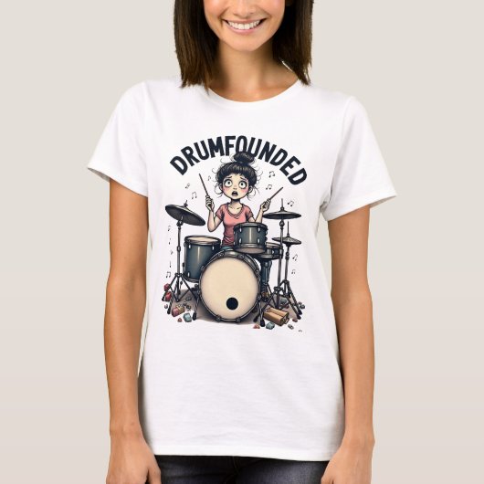 rumfounded | Funny Vintage Mom Drummer Shirt (Voorkant)
