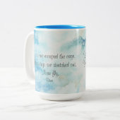 Rumi Artistic Snowy Owl Two-Tone Coffee Mok (Voorkant links)