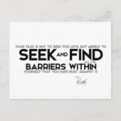 Rumi: Barrières in jezelf Briefkaart (Voorkant)