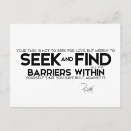 Rumi: Barrières in jezelf Briefkaart