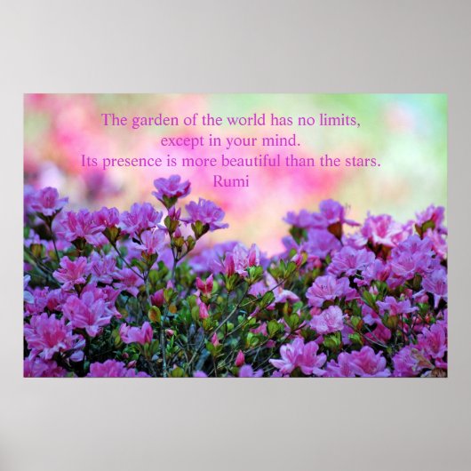 Rumi Beauful garden Poster (Voorkant)