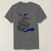 Rumi Calligraphy Blue T-shirt (Design voorkant)