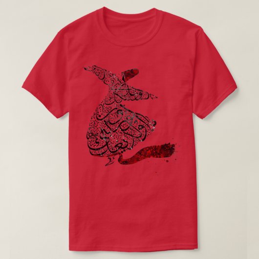 Rumi Calligraphy Red T-shirt (Design voorkant)
