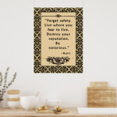 Rumi Citaat op een Poster: Wees berucht Poster (Keuken)