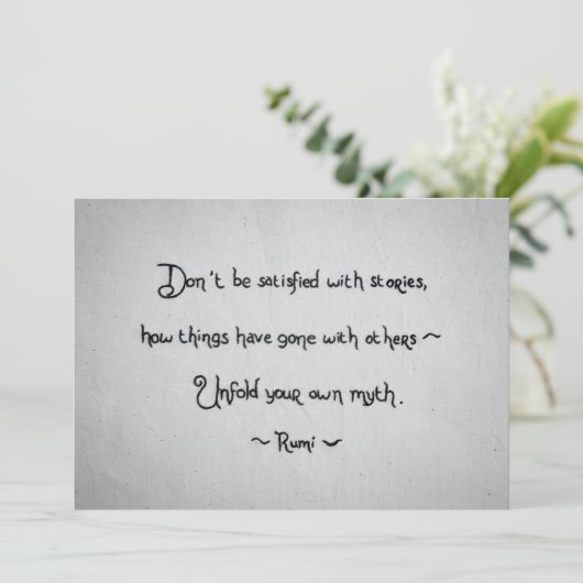 Rumi Citaat Wenskaart Kaart (Staand voorkant)