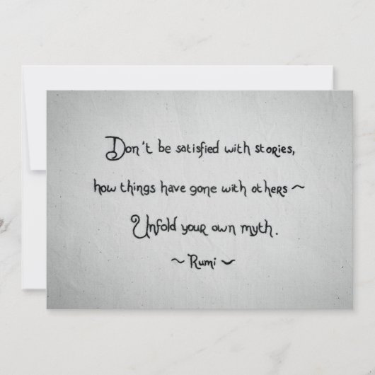 Rumi-citatenkaart Kaart (Voorkant)
