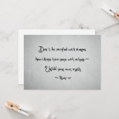 Rumi-citatie Wenskaart Kaart (Voorkant / Achterkant in situ)