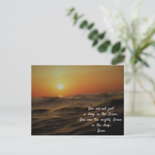 Rumi citeert over het leven. Je bent niet zomaar e Briefkaart (Staand voorkant)