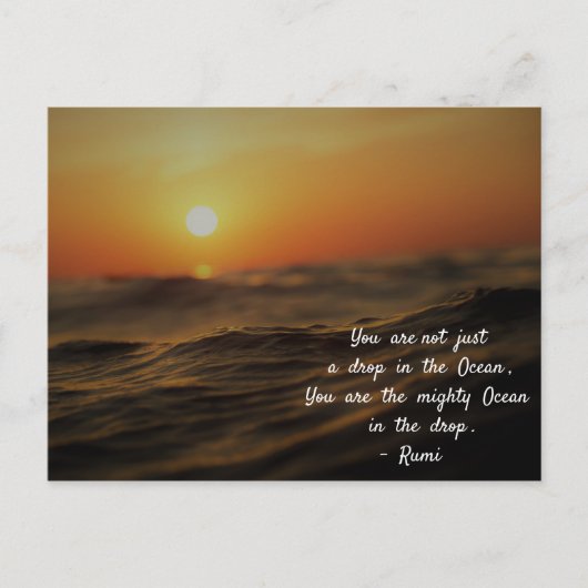 Rumi citeert over het leven. Je bent niet zomaar e Briefkaart (Voorkant)
